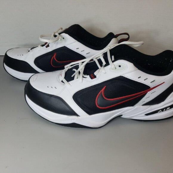 Nike Mens Air Monarch IV 416355-101 White black red Running Shoes Sneakers Sz 13 - Picture 11 of 12